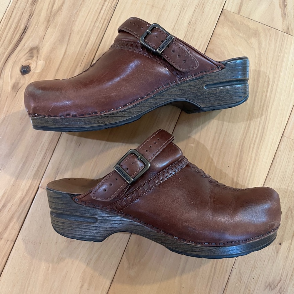 Dansko Professional Brown Leather Clogs 7.5-8 EU38